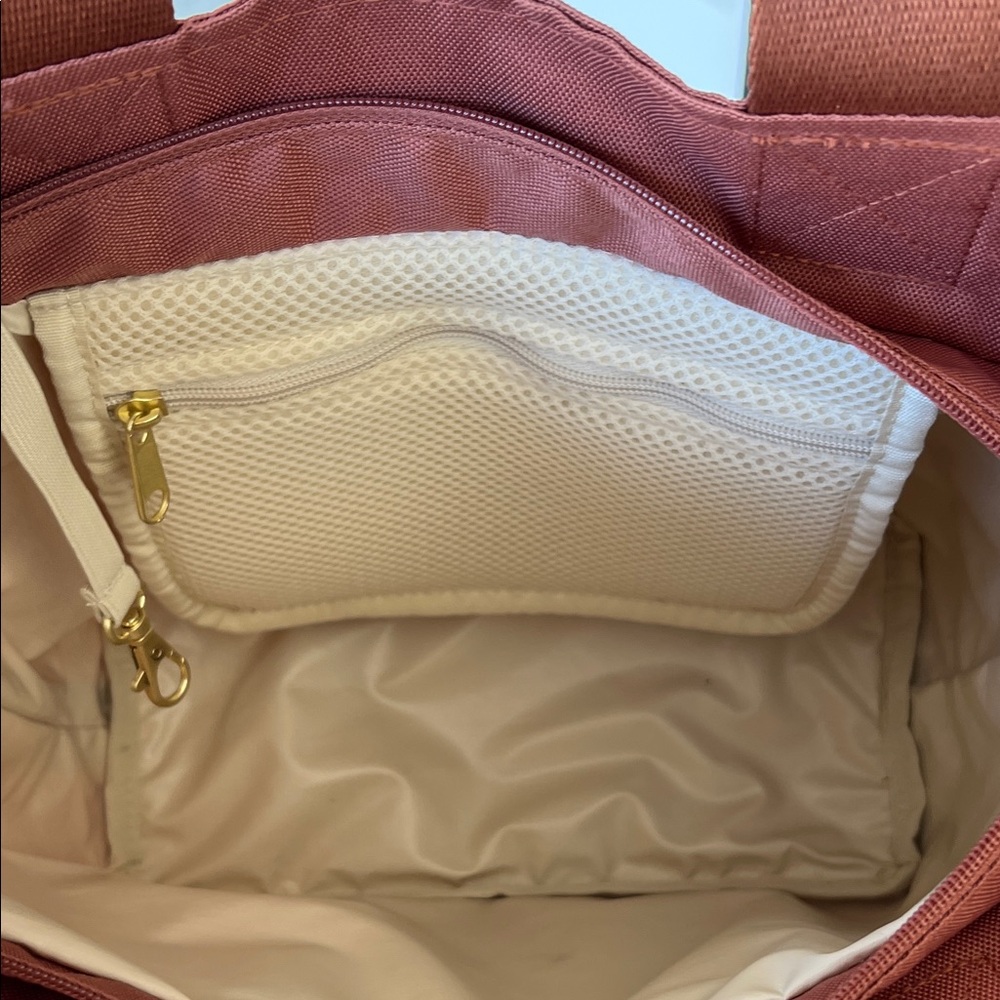 Canvelle Zip Crossbody Tote Small in Terracotta - Picture 8 of 9